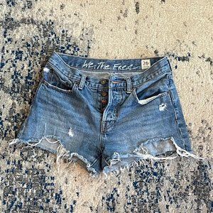 Free People Cut Off Denim Shorts